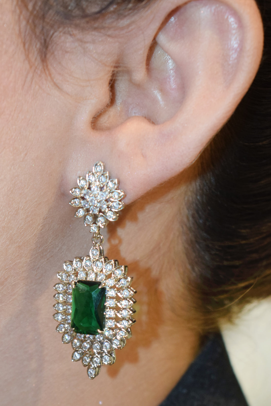 EARINGS ZZ-ER-131 GREEN