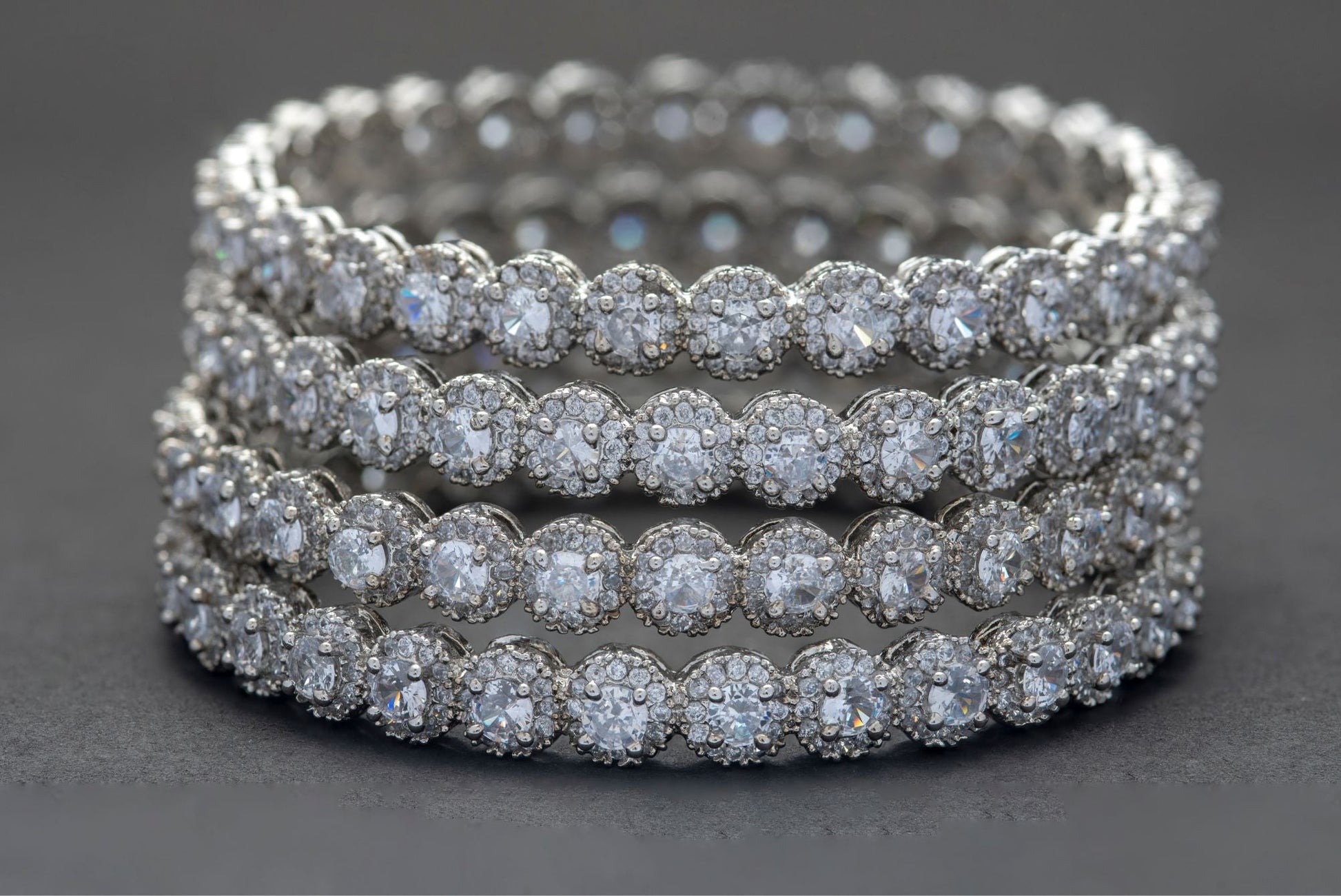 Picture of SET OF 2 BANGLES ZZ-B-11 AAA CUBIC ZIRCONIA - Chenone Official - Online Shopping