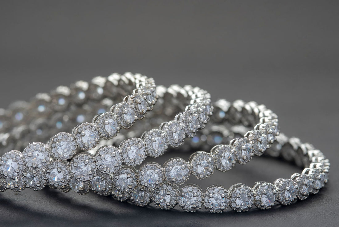 Picture of SET OF 2 BANGLES ZZ-B-11 AAA CUBIC ZIRCONIA - Chenone Official - Online Shopping