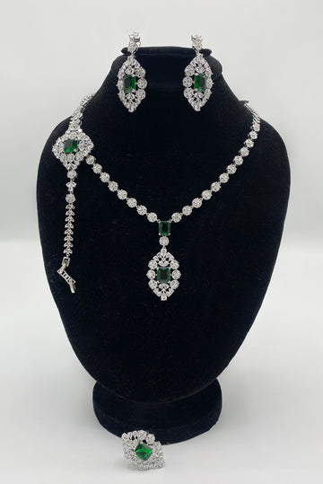 NECKLACE SET ZZ-LER-17 AAA CUBIC ZIRCONIA