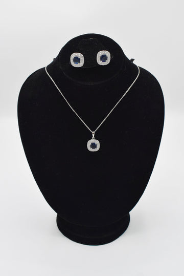 NECKLACE SET ZZ-LER-41 AAA CUBIC ZIRCONIA COPPER