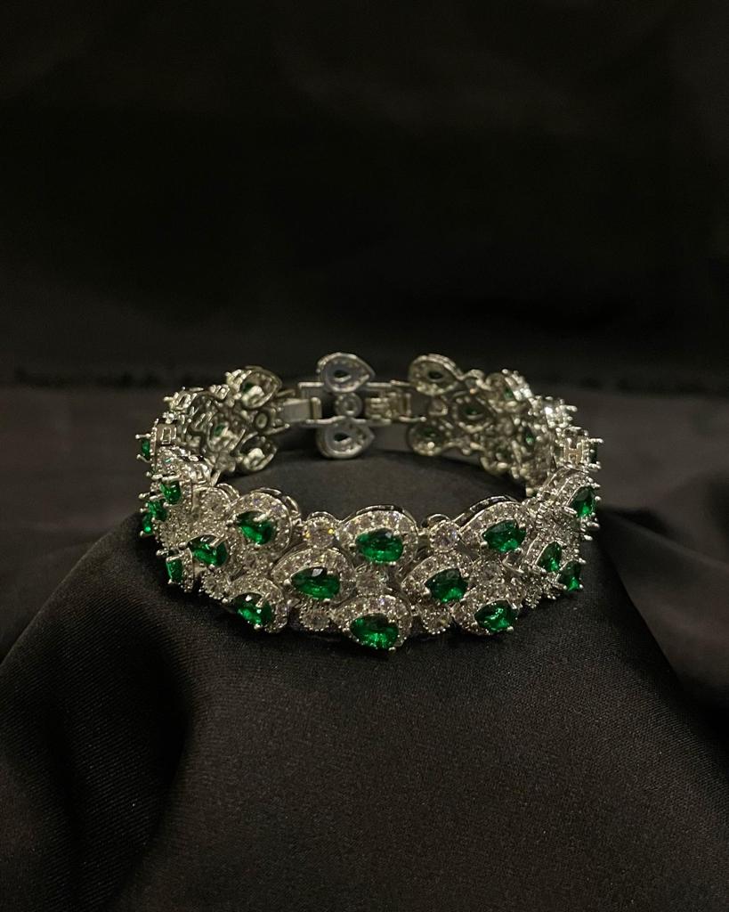 Picture of BRACELET ZZ-BR-16 AAA CUBIC ZIRCONIA GREEN - Chenone Official - Online Shopping
