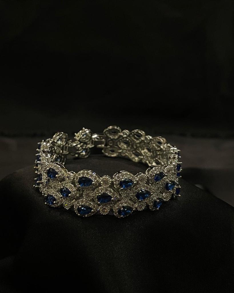 Picture of BRACELET ZZ-BR-16 AAA CUBIC ZIRCONIA BLUE - Chenone Official - Online Shopping