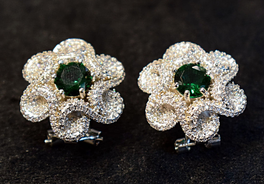 Picture of ZZ-ER-74 EARINGS GREEN - Chenone Official - Online Shopping