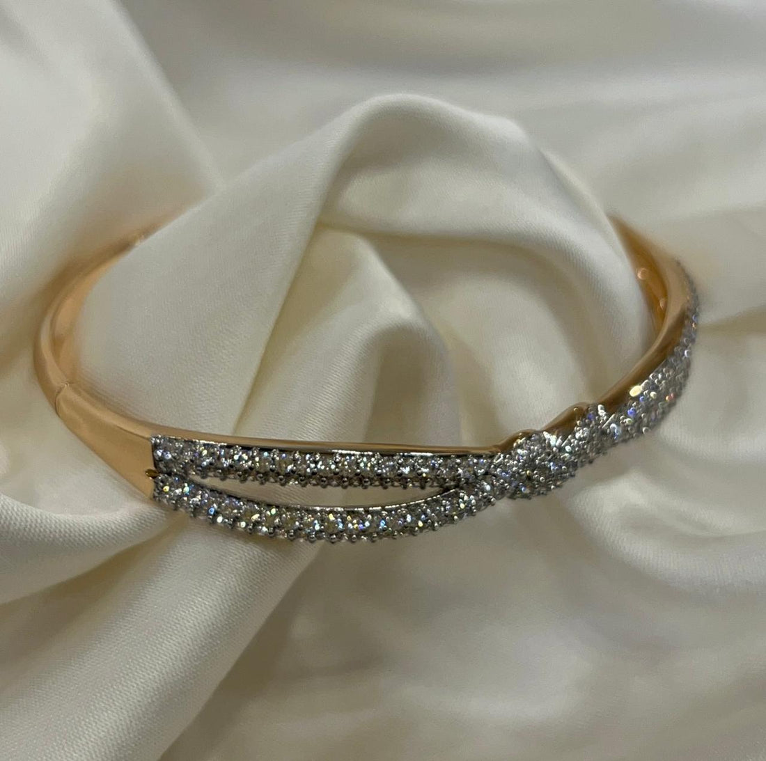 BRACELET ZZ-BR-58 GOLDEN AAA CUBIC ZIRCONIA