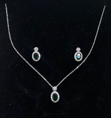 NECKLACE SET ZZ-LER-55 GREEN