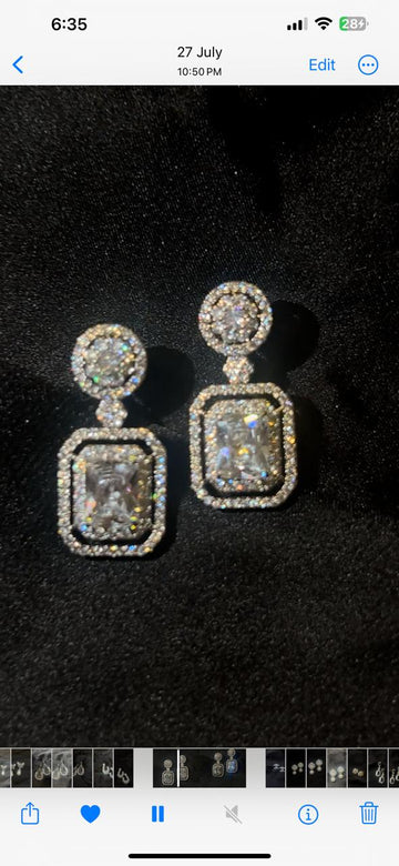 EARING ZZ-ER-49 SLV  ZIRCONIA