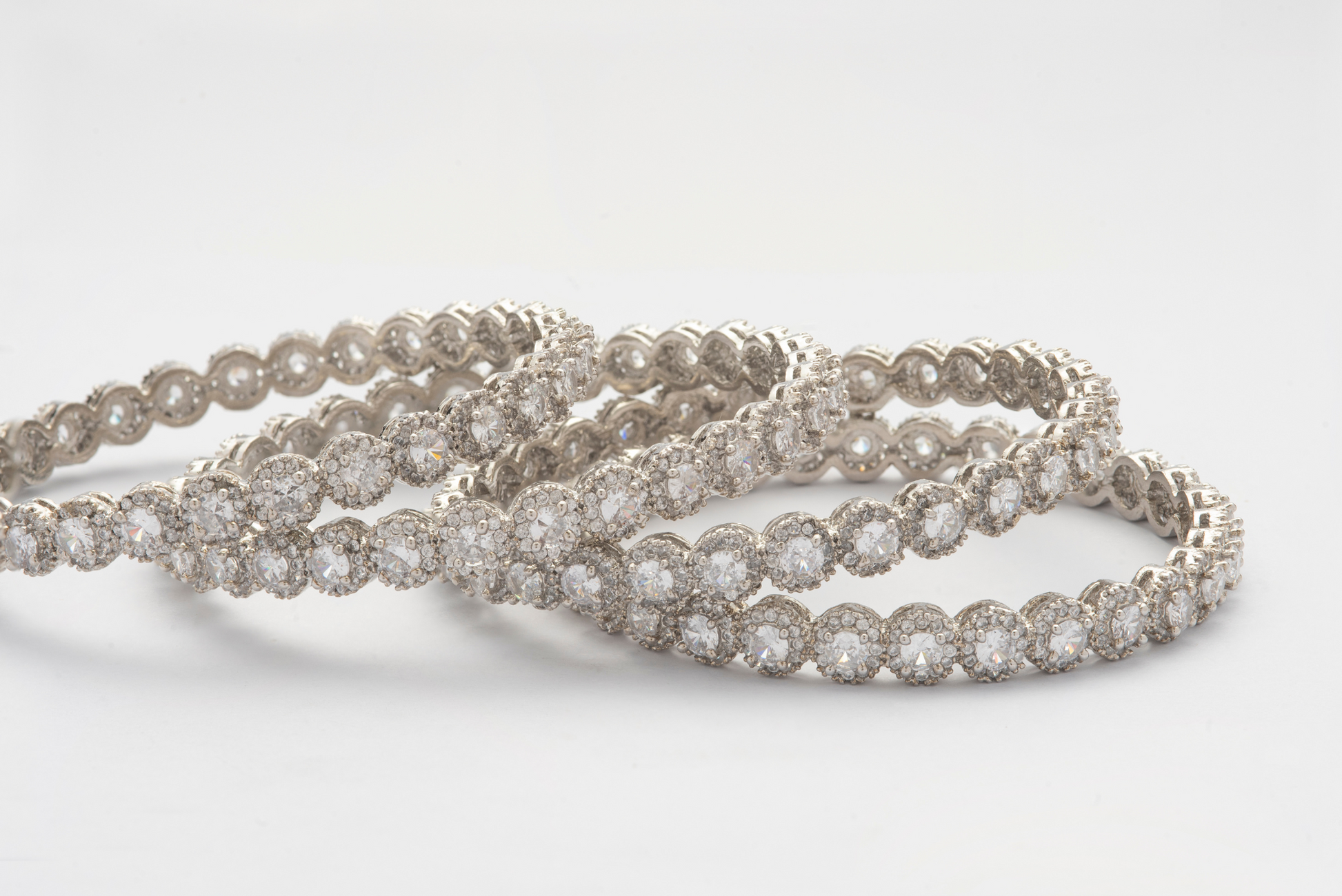Picture of SET OF 2 BANGLES ZZ-B-11 AAA CUBIC ZIRCONIA - Chenone Official - Online Shopping