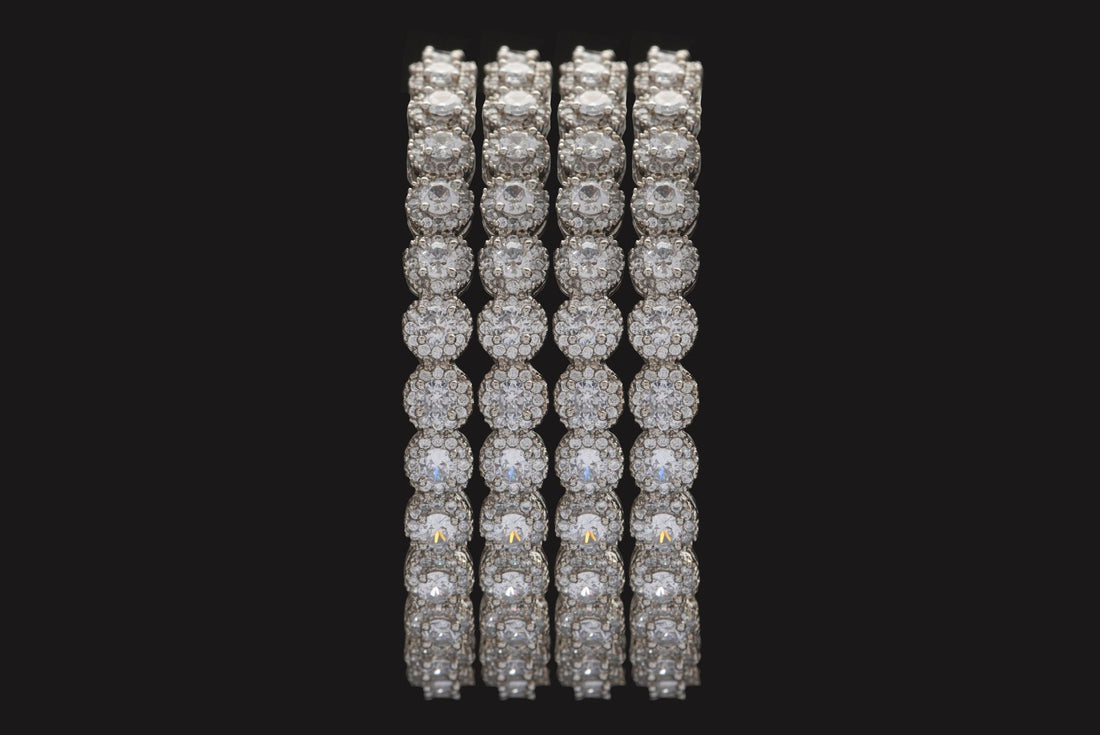 Picture of SET OF 2 BANGLES ZZ-B-11 AAA CUBIC ZIRCONIA - Chenone Official - Online Shopping