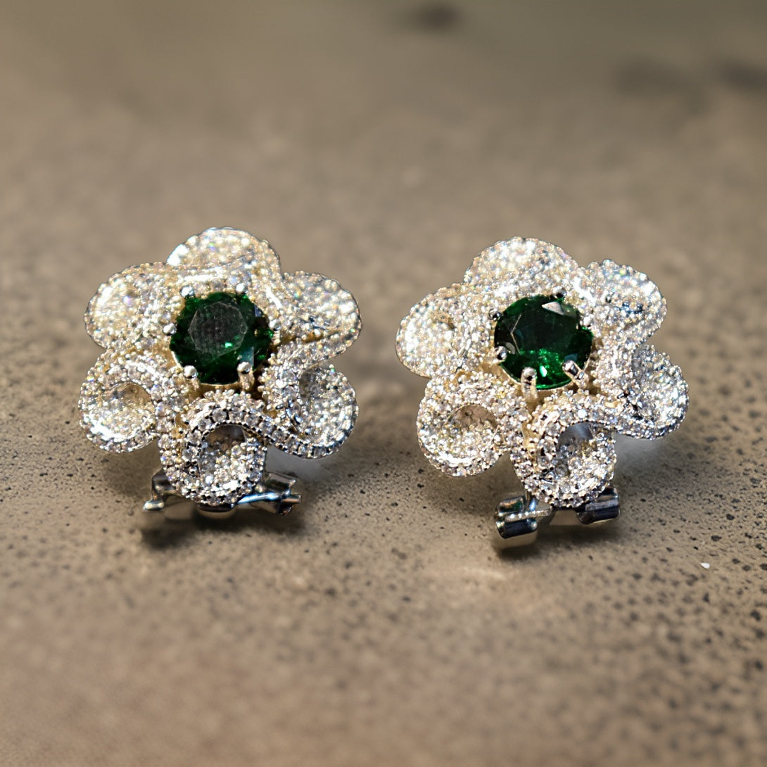 Picture of ZZ-ER-74 EARINGS GREEN - Chenone Official - Online Shopping