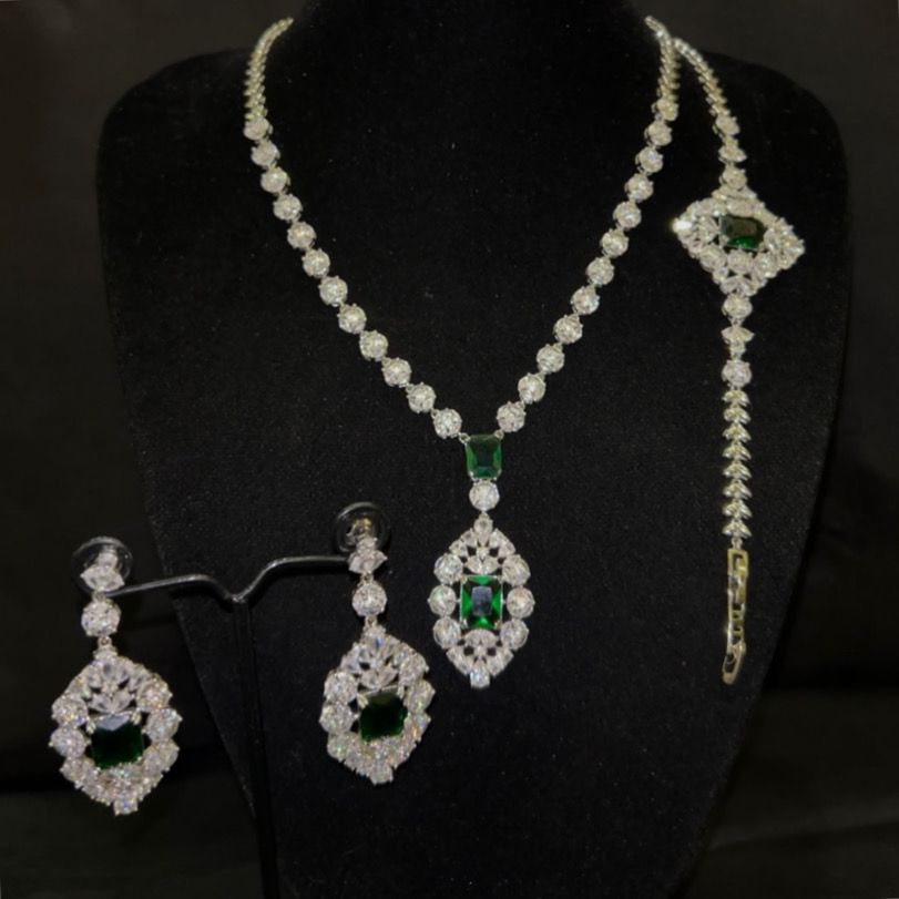 NECKLACE SET ZZ-LER-17 AAA CUBIC ZIRCONIA