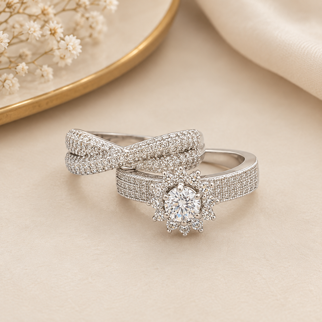 SET OF RING ZZ-R-06 AAA CUBIC ZIRCONIA