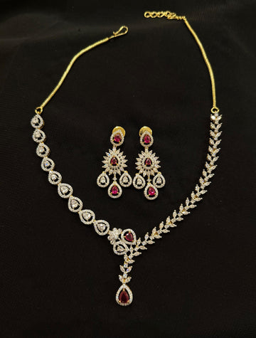 NECKLACE SET ZZ-LER-75 RED