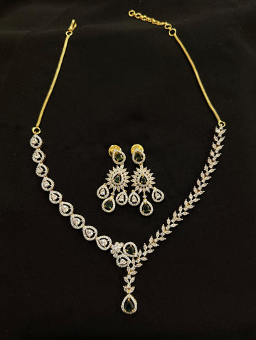 NECKLACE SET ZZ-LER-75 GREEN