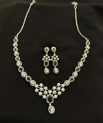 NECKLACE SET ZZ-LER-73 GREEN
