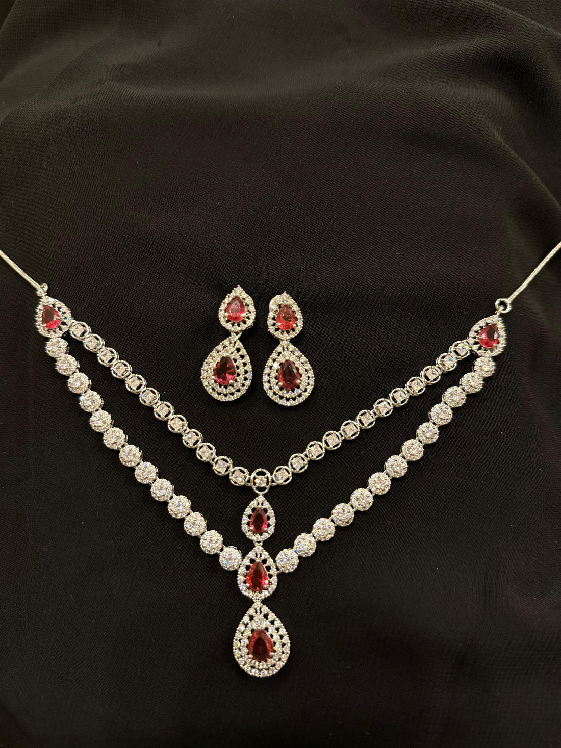 NECKLACE SET ZZ-LER-74 RED
