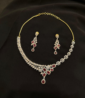 NECKLACE SET ZZ-LER-71 RED
