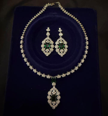 NECKLACE SET ZZ-LER-17 AAA CUBIC ZIRCONIA