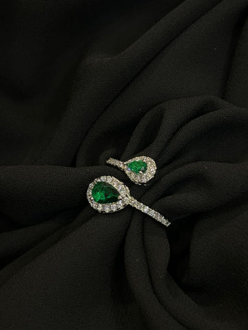 RING AAA CUBIC ZIRCONIA ZZ-R-156 GREEN ADJUSTABLE