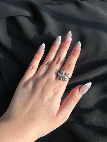 RING AAA CUBIC ZIRCONIA ZZ-R-159 SILVER ADJUSTABLE