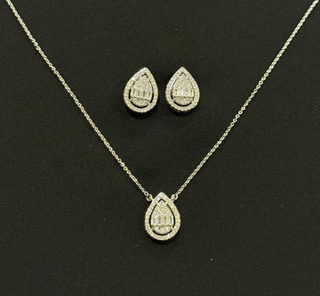 NECKLACE SET ZZ-LER-70 SILVER